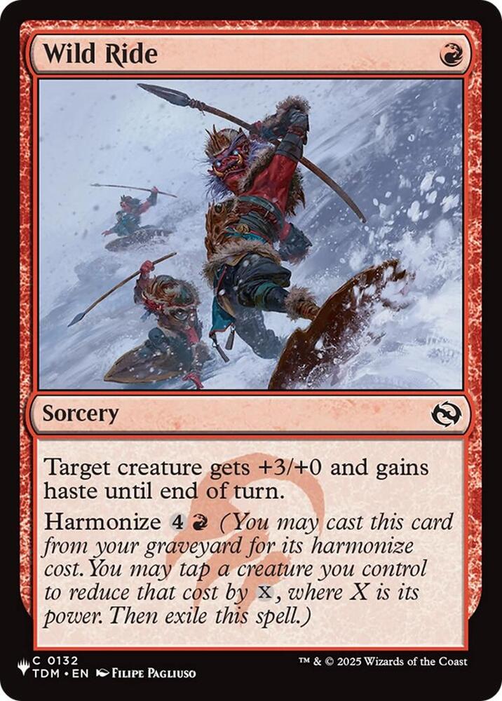Wild Ride 132 card from The List Reprints
