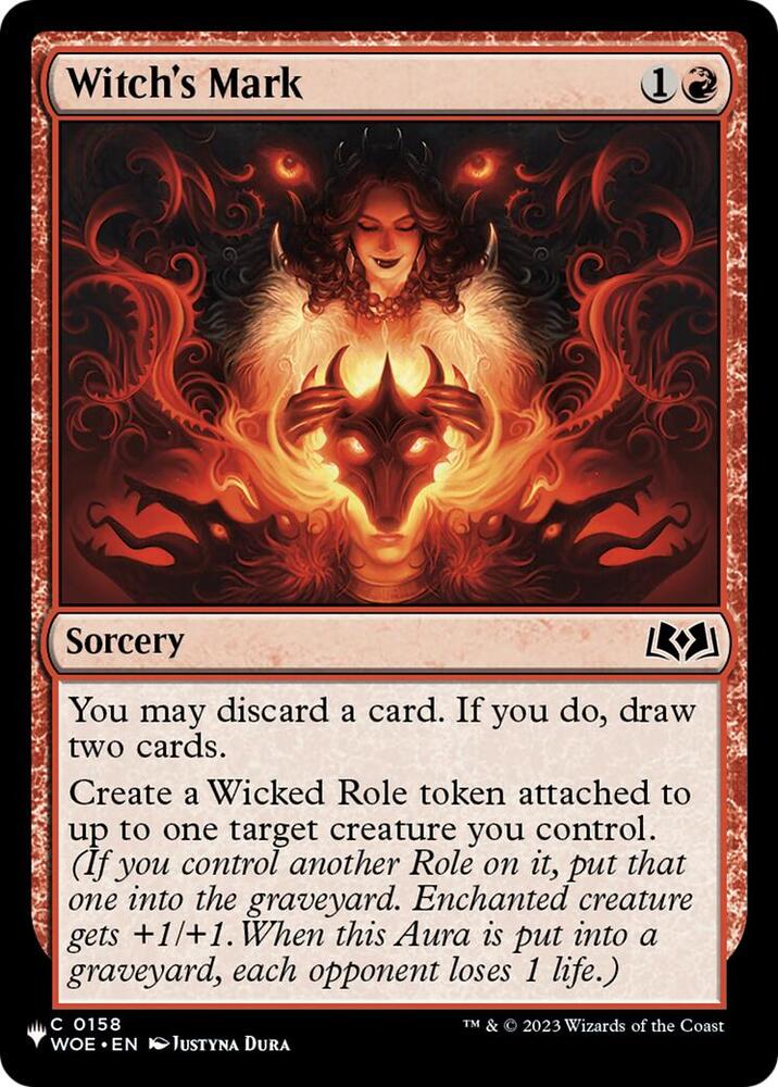 Witch's Mark 158 card from The List Reprints