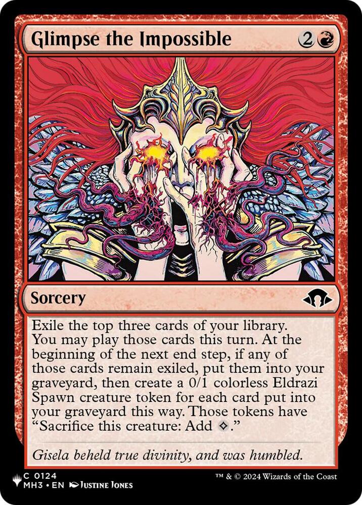Glimpse the Impossible 124 card from The List Reprints