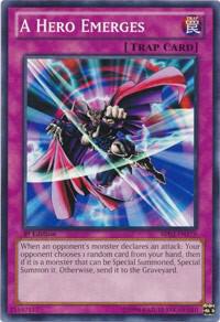 A Hero Emerges BP02-EN179 card from Battle Pack 2: War of the Giants