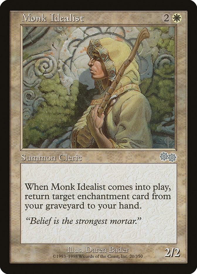 Monk Idealist 20 card from Urza's Saga