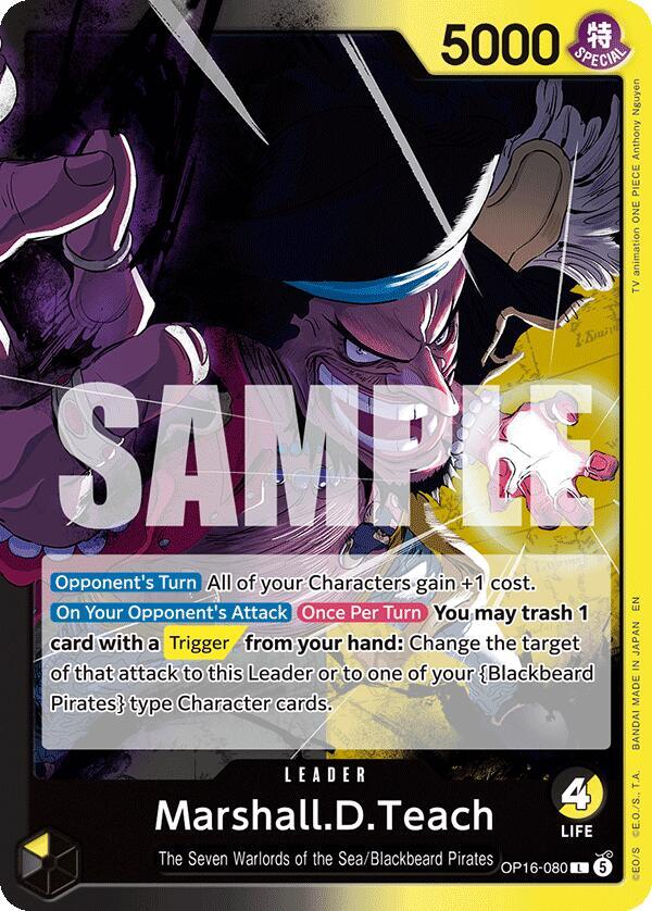 Marshall.D.Teach OP16-080 card from The Time of Battle