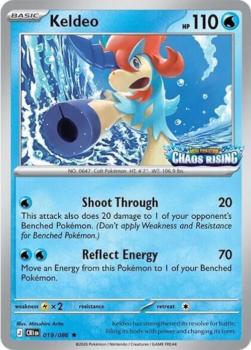Keldeo (Chaos Rising Stamped) 019/086 card from Miscellaneous Cards & Products