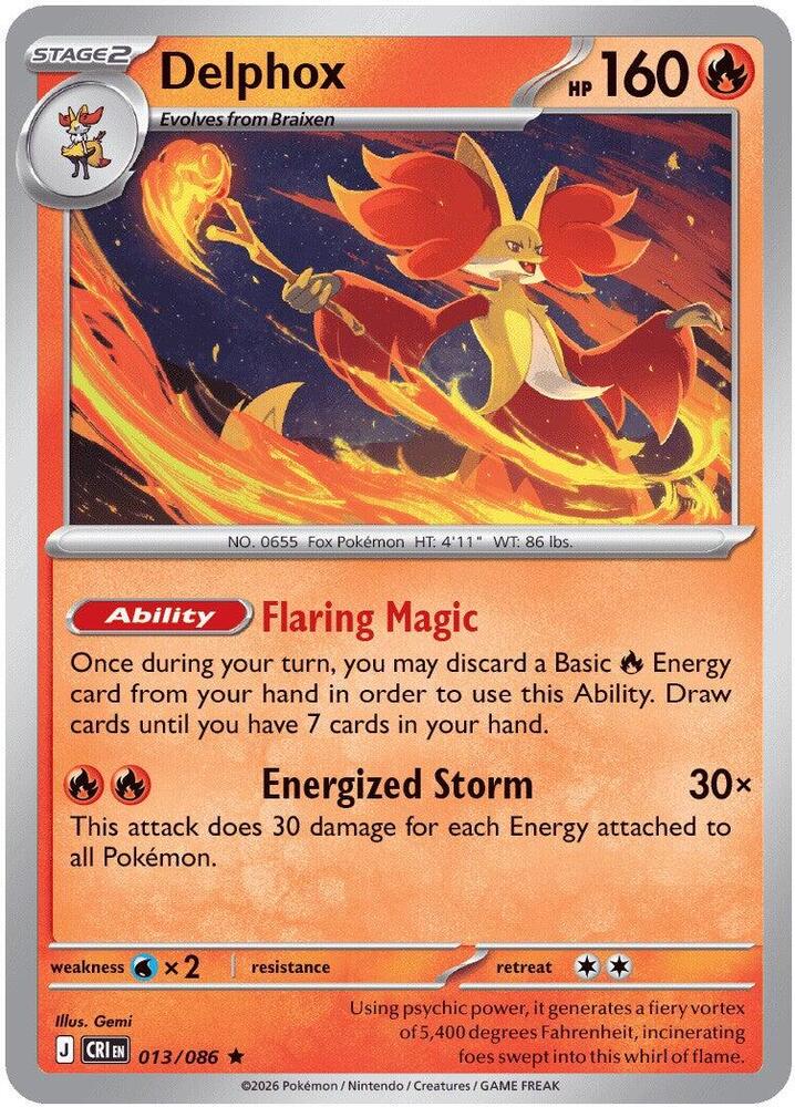 Delphox (Non-Holo) 013/086 card from Deck Exclusives