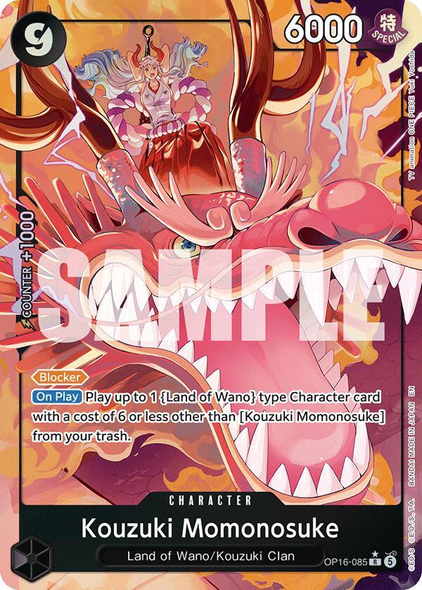 Kouzuki Momonosuke (Alternate Art) OP16-085 card from The Time of Battle