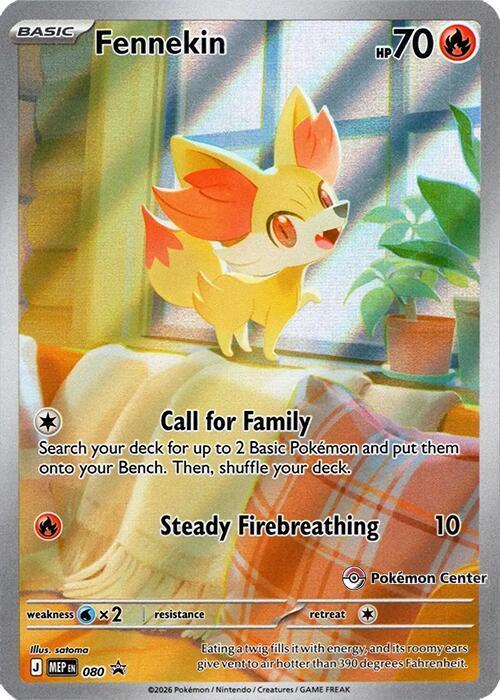 Fennekin (Pokemon Center Exclusive) 080 card from ME: Mega Evolution Promo