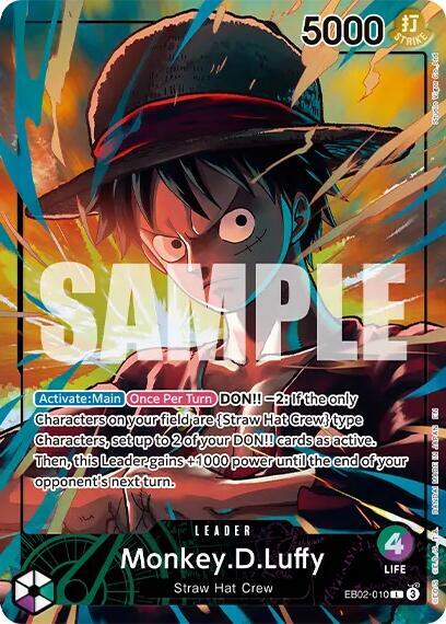 Monkey.D.Luffy (Official Playmat Limited Edition Vol.5) EB02-010 card from One Piece Promotion Cards