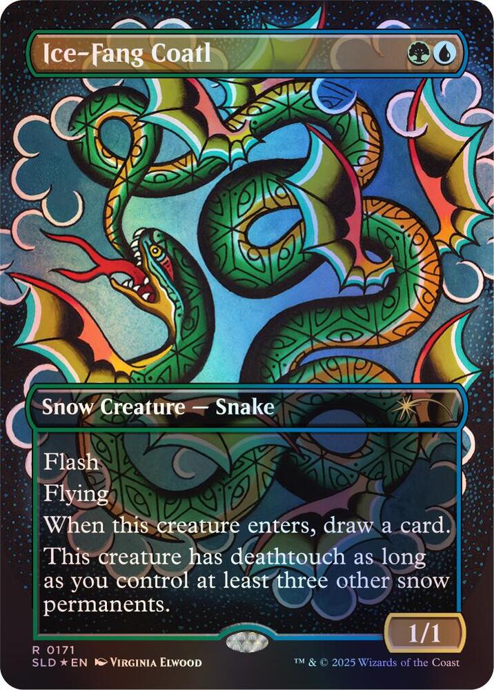 Ice-Fang Coatl (Rainbow Foil) 171 card from Secret Lair Drop Series