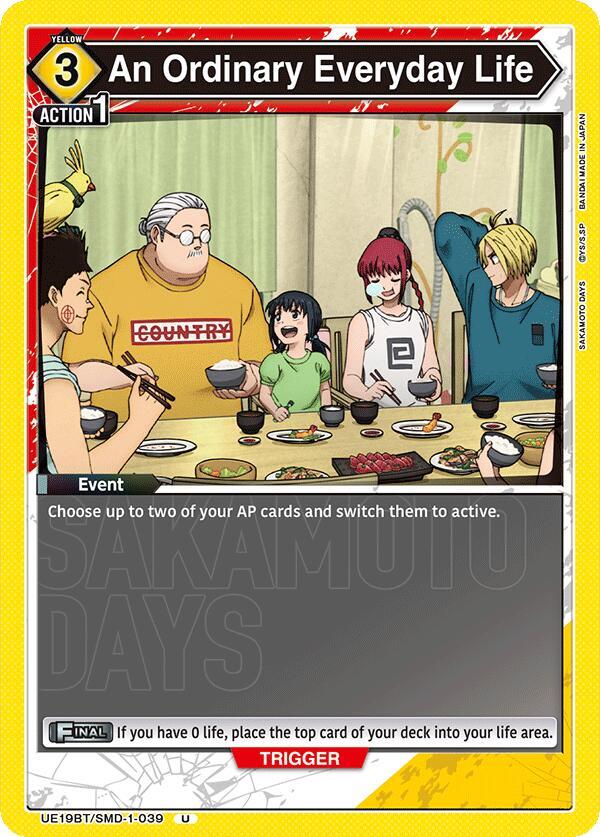 An Ordinary Everyday Life UE19BT/SMD-1-039 card from UE19BT: SAKAMOTO DAYS