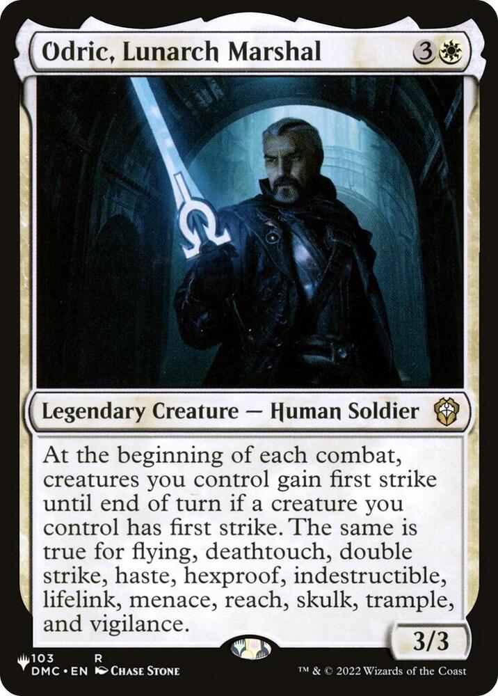 Odric, Lunarch Marshal (DMC) 103 card from The List Reprints