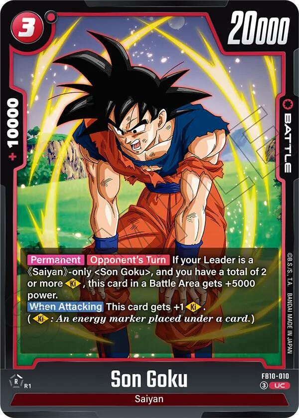 Son Goku FB10-010 card from Cross Force