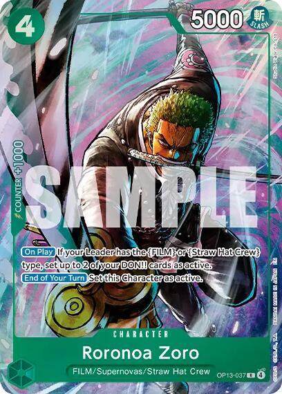 Roronoa Zoro (Premium Card Collection -Best Selection Vol. 6-) OP13-037 card from One Piece Promotion Cards