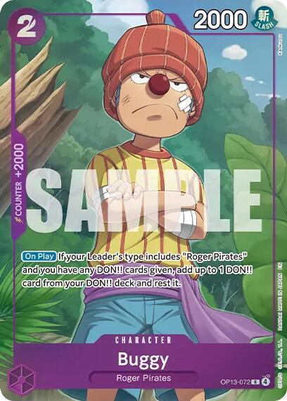 Buggy (Premium Card Collection -Best Selection Vol. 6-) OP13-072 card from One Piece Promotion Cards