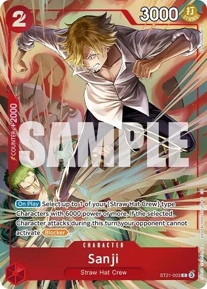 Sanji (Premium Card Collection -Best Selection Vol. 6-) ST21-003 card from One Piece Promotion Cards