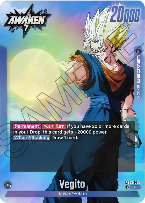 Vegito FB05-025 card from Story Booster 01