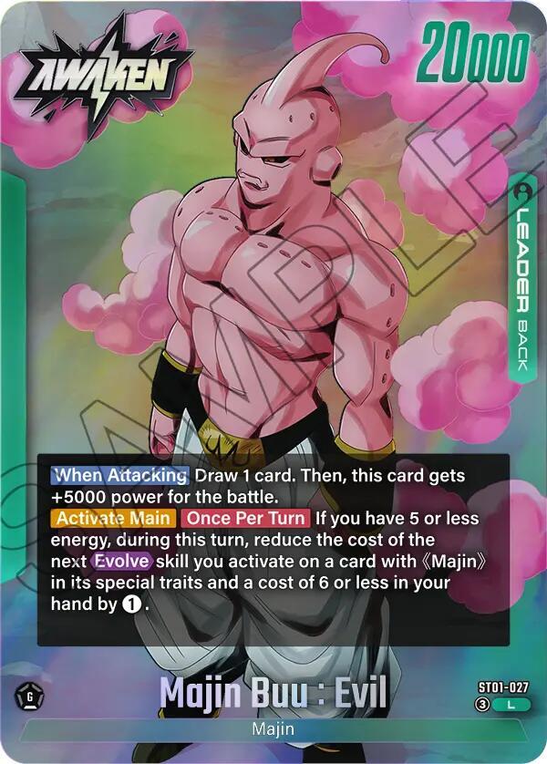 Majin Buu/Majin Buu : Pure Evil // Majin Buu : Evil ST01-027 card from Story Booster 01