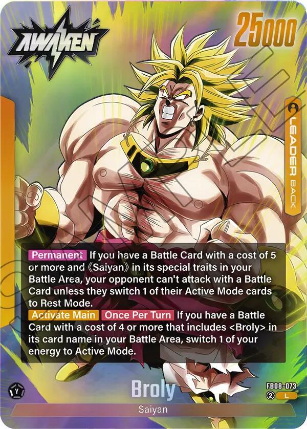 Broly FB08-073 card from Story Booster 01