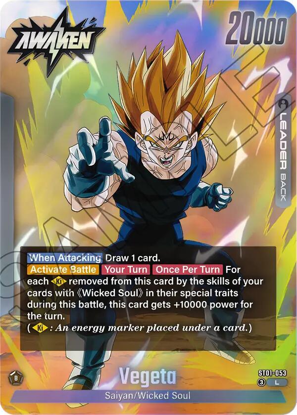 Vegeta ST01-053 card from Story Booster 01