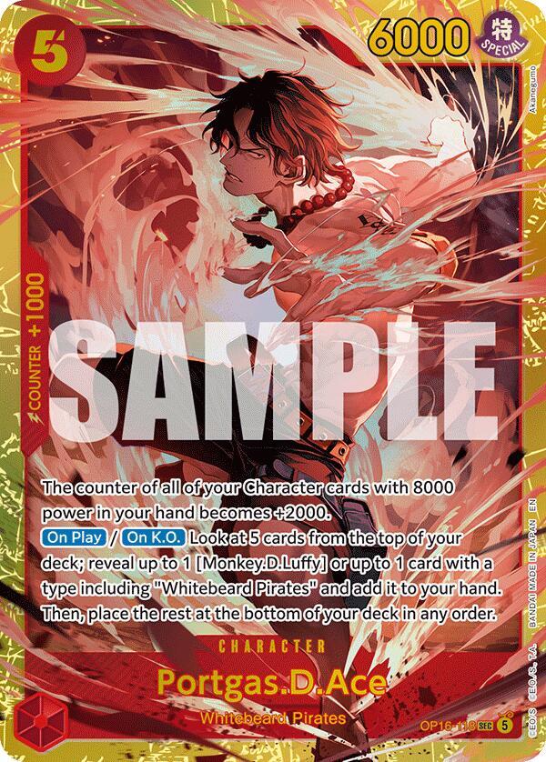 Portgas.D.Ace OP16-118 card from The Time of Battle