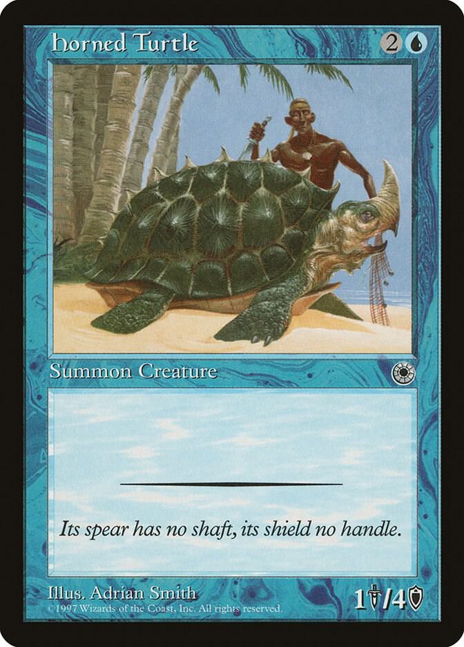 Horned Turtle card from Portal
