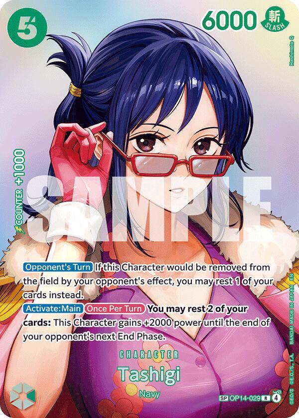 Tashigi (SP) OP14-029 card from The Time of Battle