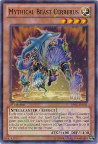 Mythical Beast Cerberus (Mosaic Rare) BP02-EN042 card from Battle Pack 2: War of the Giants