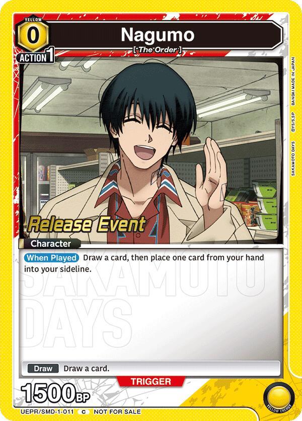 Nagumo UE19BT/SMD-1-011 card from UE19BT: SAKAMOTO DAYS Release Event Cards