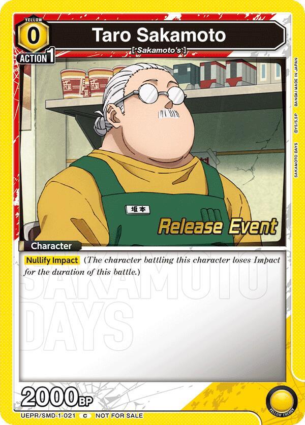 Taro Sakamoto UE19BT/SMD-1-021 card from UE19BT: SAKAMOTO DAYS Release Event Cards