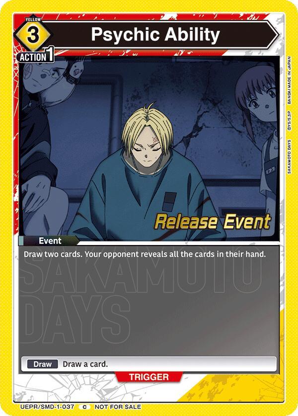 Psychic Ability UE19BT/SMD-1-037 card from UE19BT: SAKAMOTO DAYS Release Event Cards