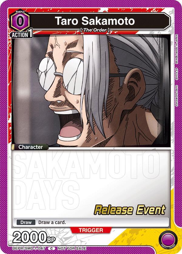 Taro Sakamoto UE19BT/SMD-1-047 card from UE19BT: SAKAMOTO DAYS Release Event Cards