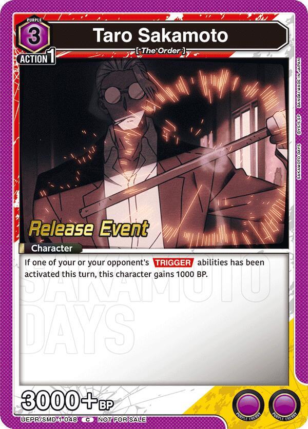 Taro Sakamoto UE19BT/SMD-1-048 card from UE19BT: SAKAMOTO DAYS Release Event Cards