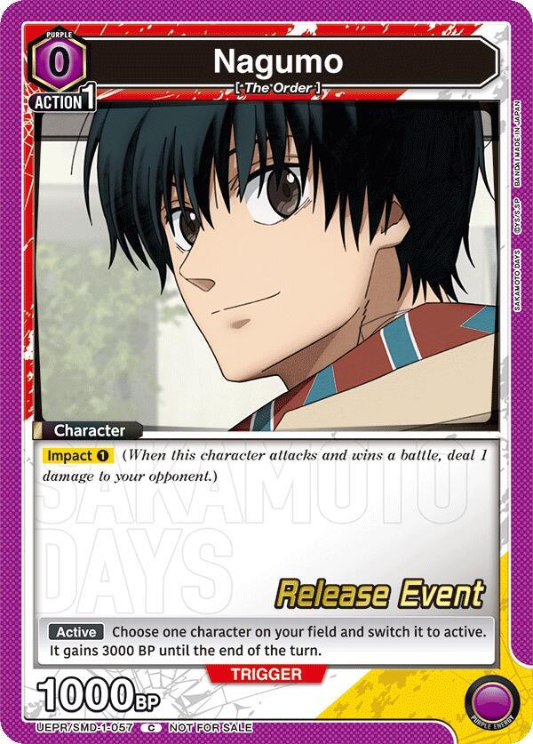 Nagumo UE19BT/SMD-1-057 card from UE19BT: SAKAMOTO DAYS Release Event Cards