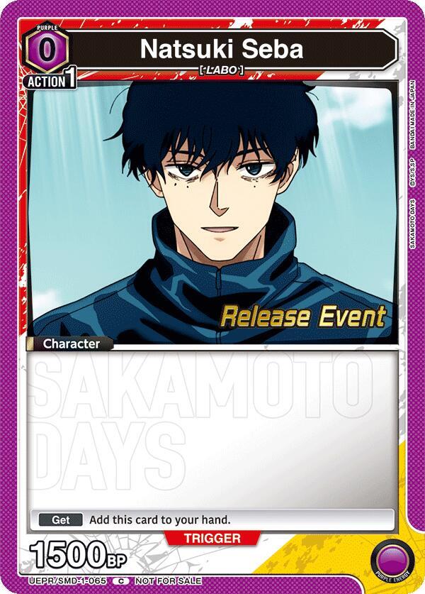 Natsuki Seba UE19BT/SMD-1-065 card from UE19BT: SAKAMOTO DAYS Release Event Cards