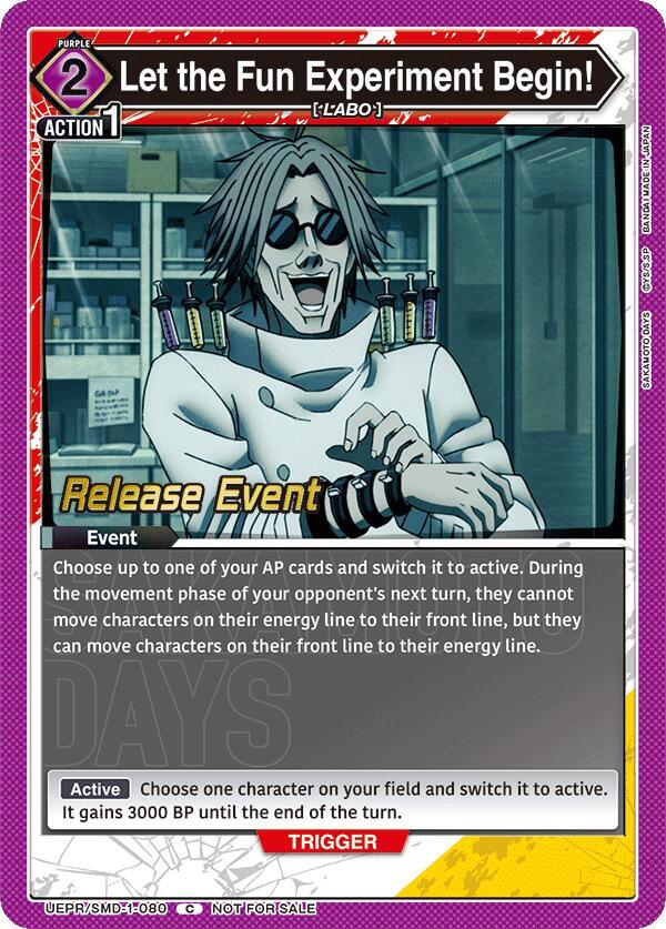 Let the Fun Experiment Begin! UE19BT/SMD-1-080 card from UE19BT: SAKAMOTO DAYS Release Event Cards
