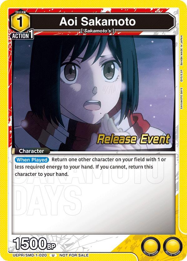 Aoi Sakamoto UE19BT/SMD-1-020 card from UE19BT: SAKAMOTO DAYS Release Event Cards