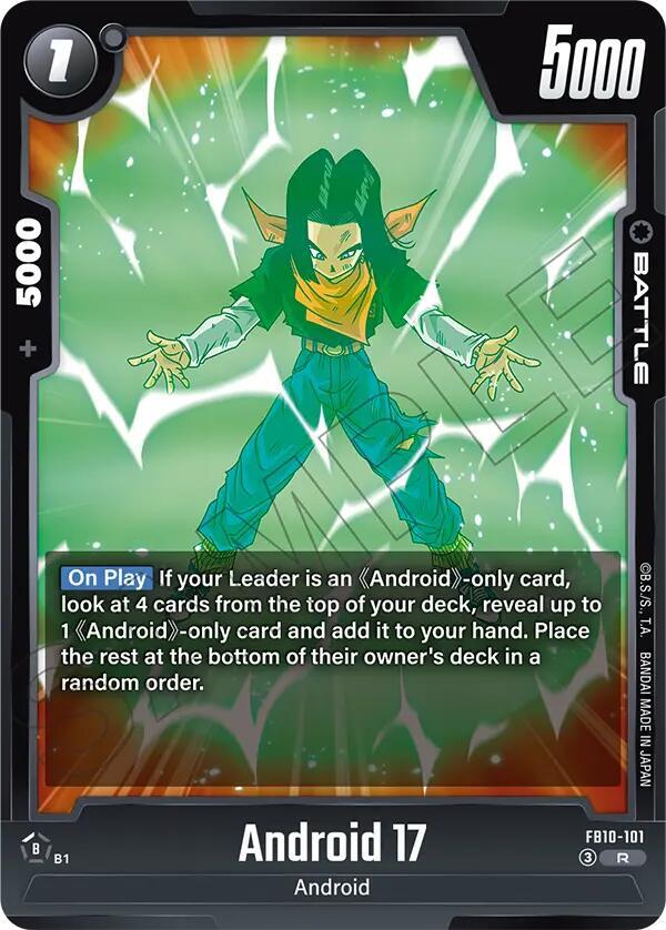 Android 17 FB10-101 card from Cross Force