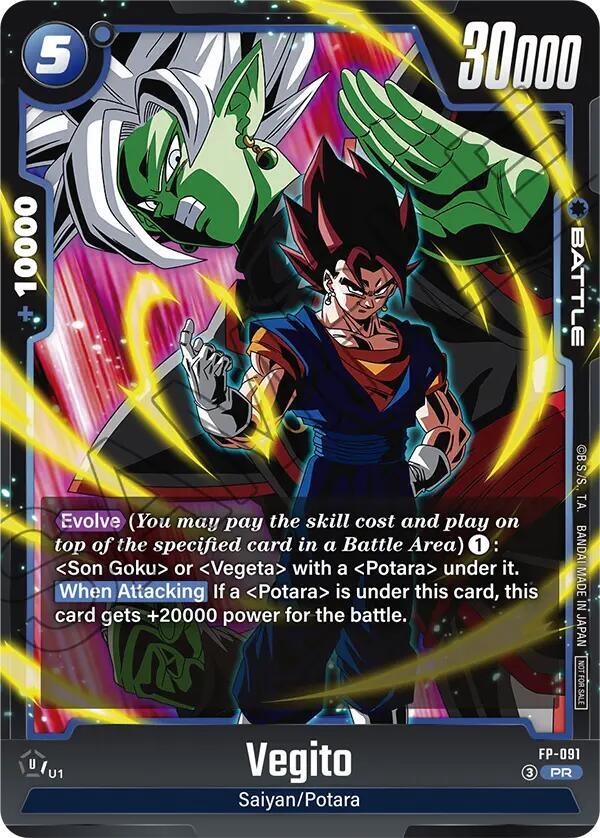 Vegito FP-091 card from Fusion World Promotion Cards and Packs