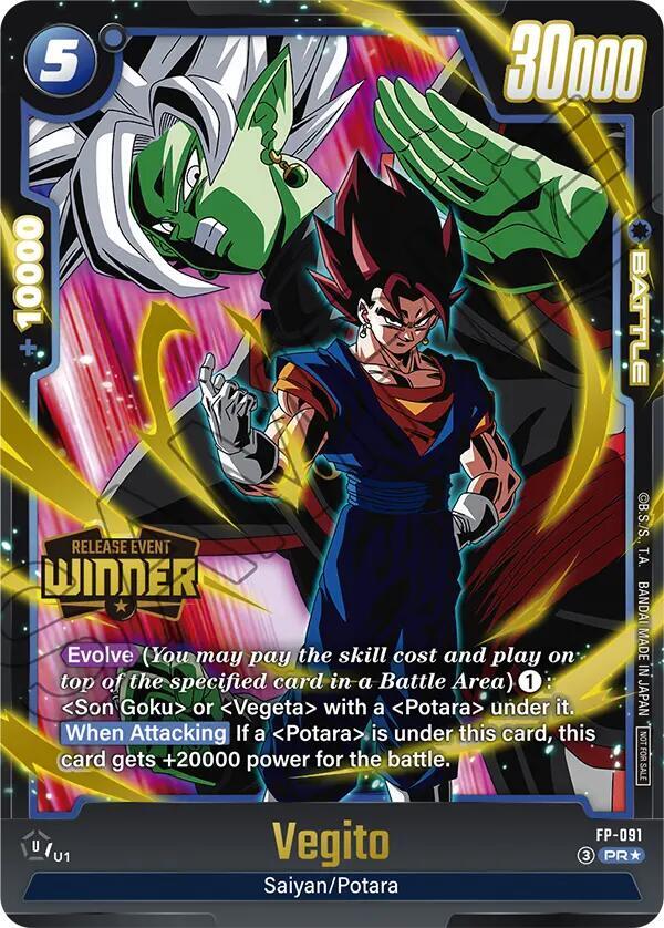 Vegito (Release Event Winner) FP-091 card from Fusion World Promotion Cards and Packs