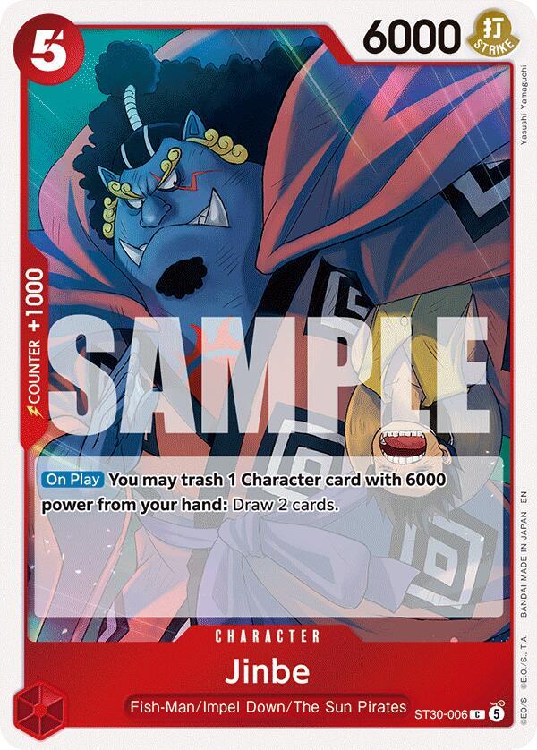 Jinbe ST30-006 card from Starter Deck EX: Luffy & Ace