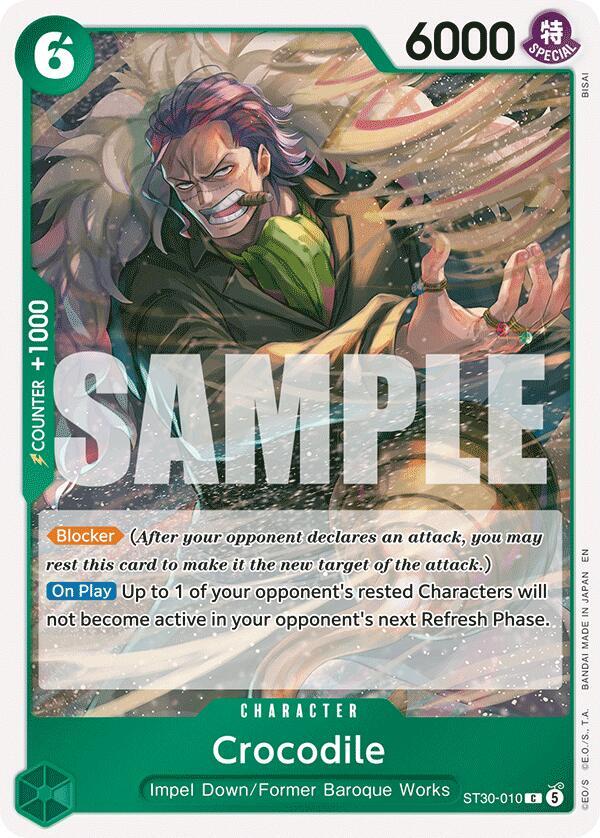Crocodile ST30-010 card from Starter Deck EX: Luffy & Ace
