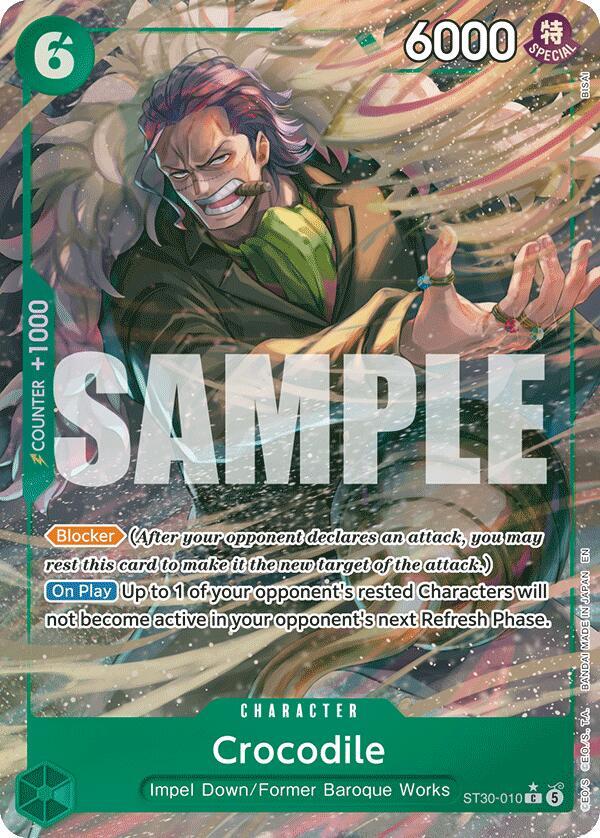 Crocodile (Full Art) ST30-010 card from Starter Deck EX: Luffy & Ace