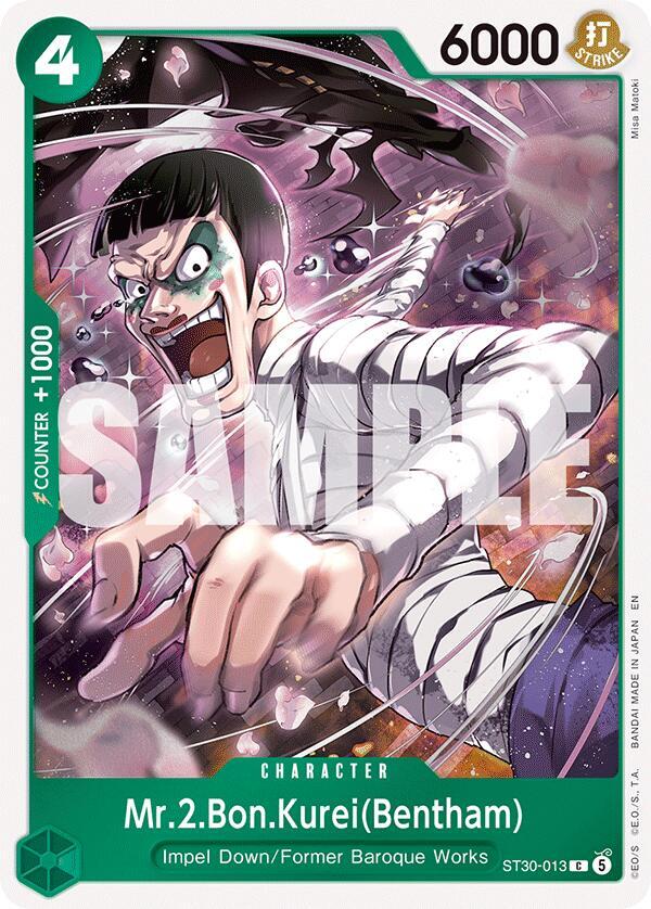 Mr.2.Bon.Kurei(Bentham) ST30-013 card from Starter Deck EX: Luffy & Ace