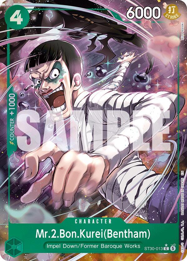 Mr.2.Bon.Kurei(Bentham) (Full Art) ST30-013 card from Starter Deck EX: Luffy & Ace