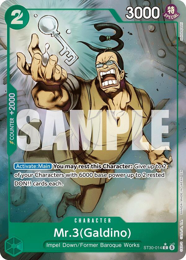 Mr.3(Galdino) (Full Art) ST30-014 card from Starter Deck EX: Luffy & Ace