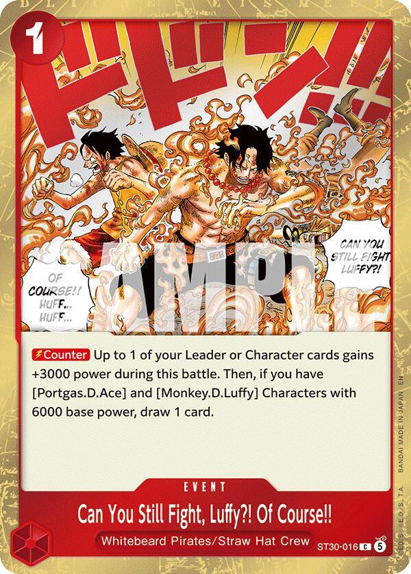 Can You Still Fight, Luffy?! Of Course!! ST30-016 card from Starter Deck EX: Luffy & Ace