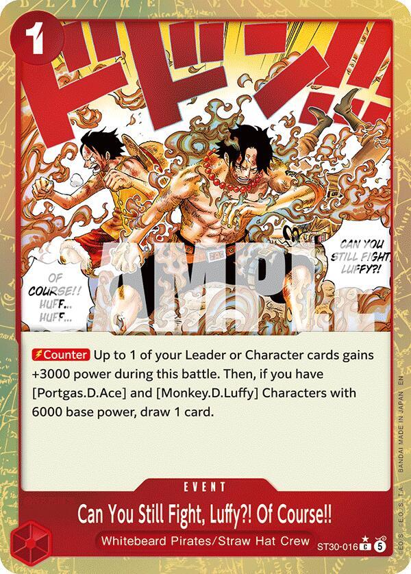 Can You Still Fight, Luffy?! Of Course!! (Parallel) ST30-016 card from Starter Deck EX: Luffy & Ace