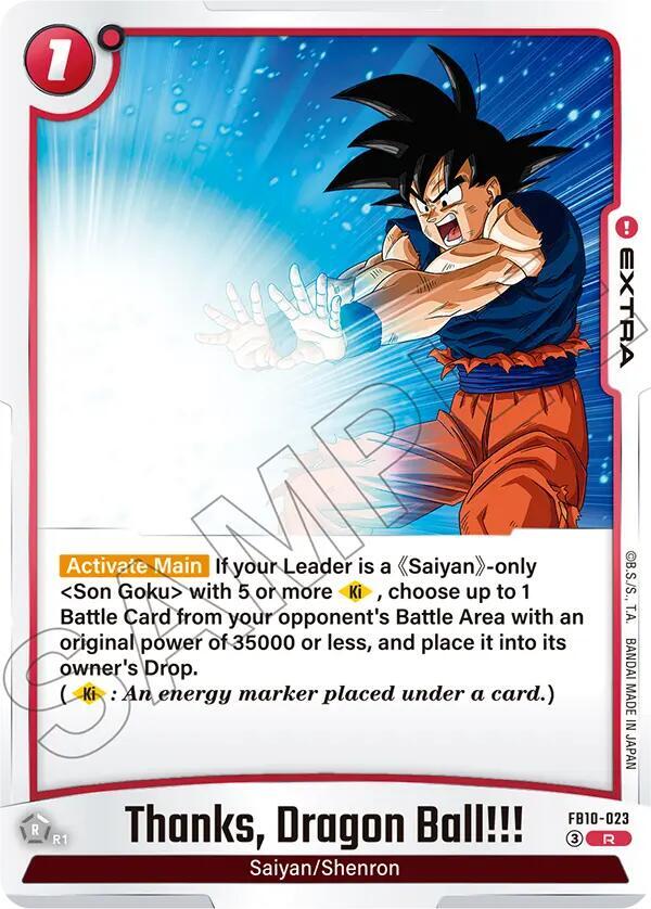 Thanks Dragon Ball!!! FB10-023 card from Cross Force
