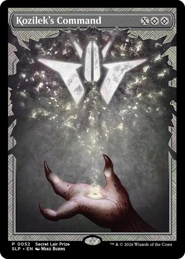 Kozilek's Command 52 card from Secret Lair Showdown