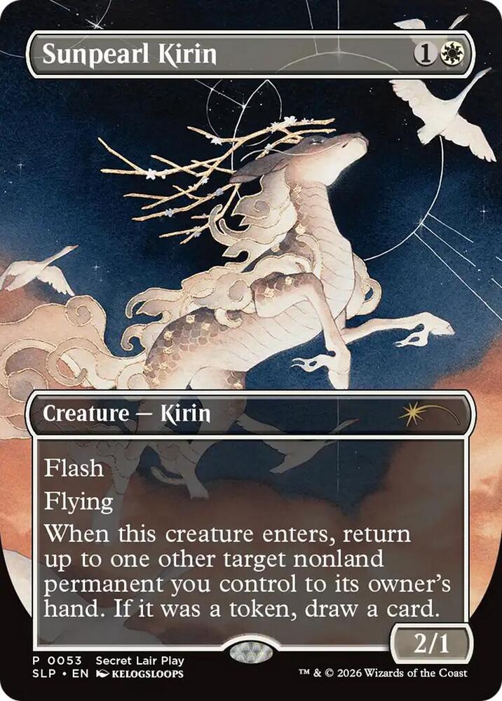 Sunpearl Kirin 53 card from Secret Lair Showdown