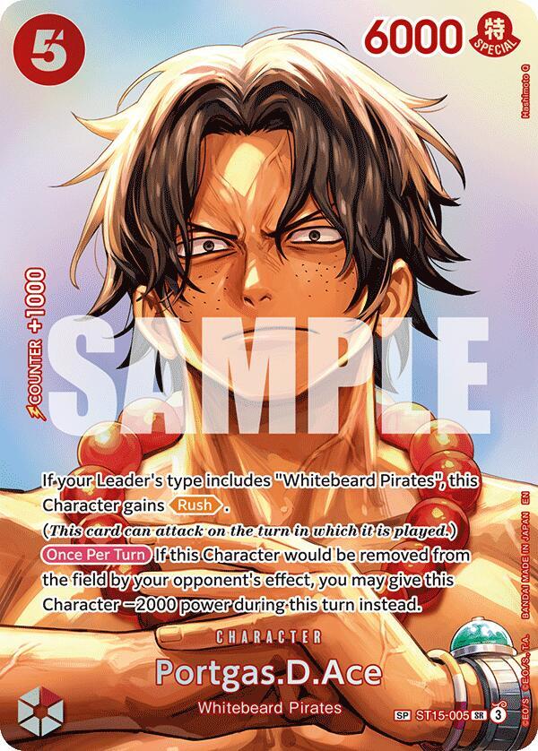 Portgas.D.Ace (SP) ST15-005 card from The Time of Battle